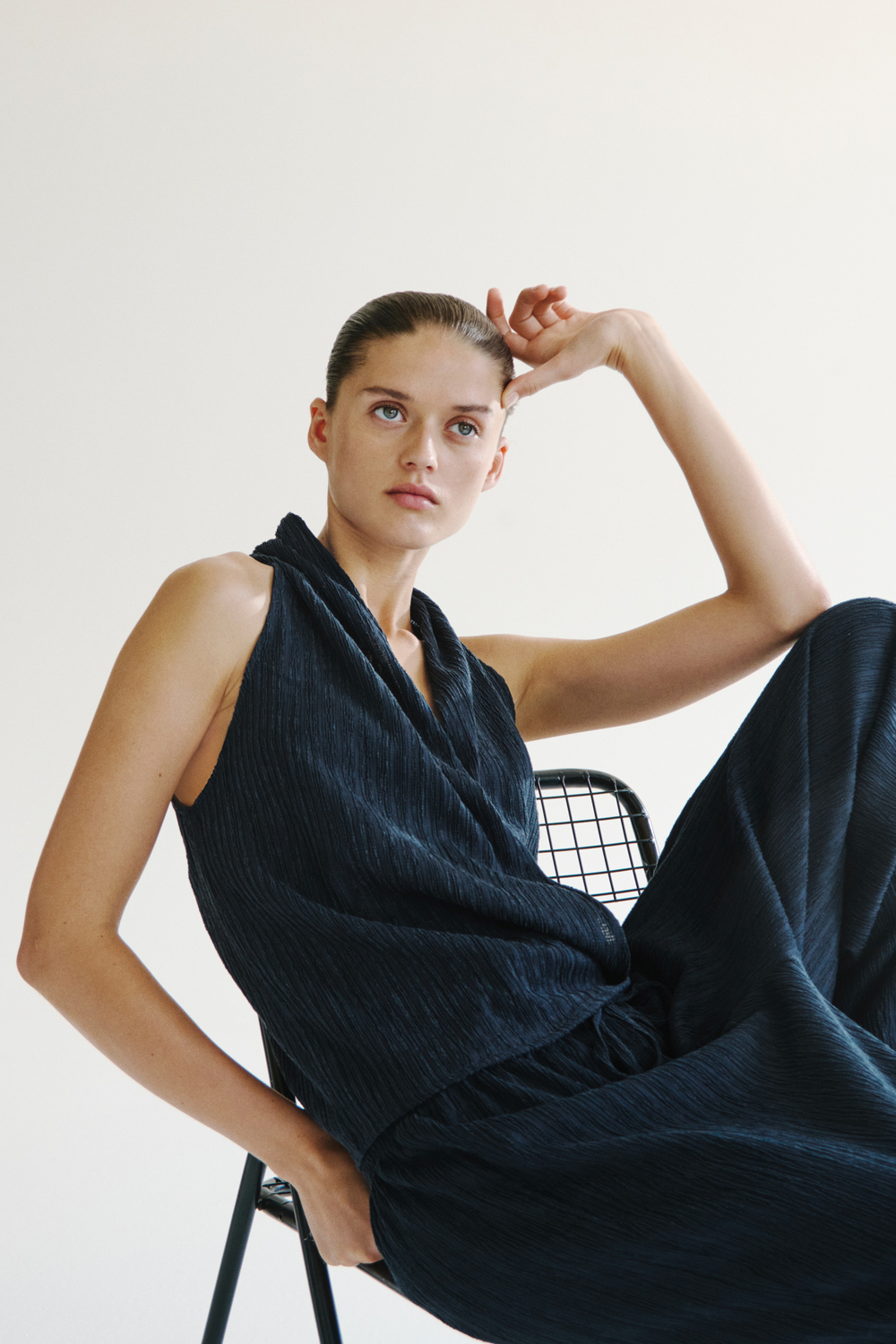 Топ из жатого джерси с запахом - H&M