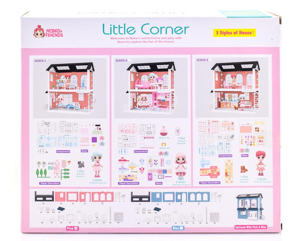 Игрушечный дом для куклы с мебелью и фигурками коробка LC3372-1