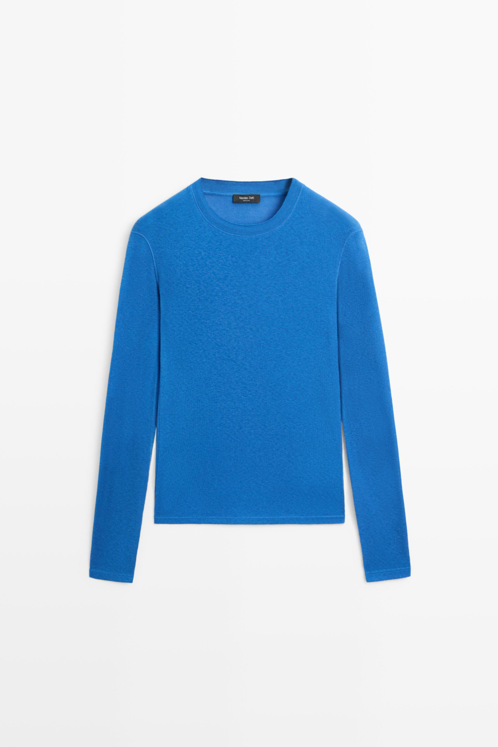 Massimo Dutti Футболка из смесового хлопка, королевский синий