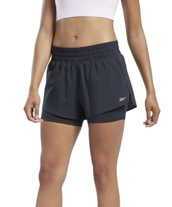 Женские Шорты теннисные Reebok Workout Run 2in1 Short W - black
