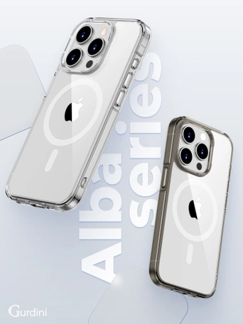 Чехол накладка iPhone 13 Pro Max 6.7" Gurdini Alba Series Protective with Magsafe Clear