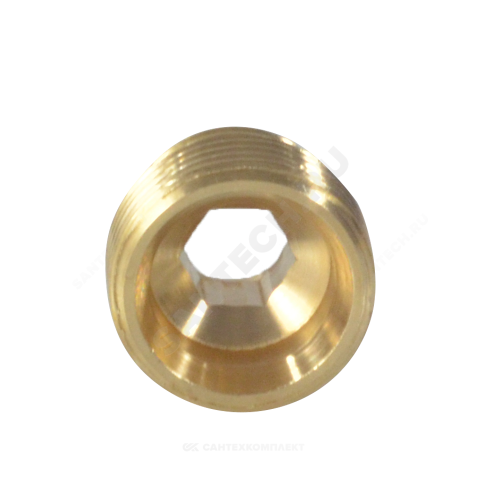 Переходник латунь 1/2"x3/4" под евроконус НР R483 Giacomini R483Y023