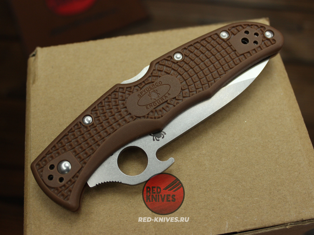 Нож Spyderco Endura 4 Emerson Wave - рук. коричневая (версия 2024г.) RK-501