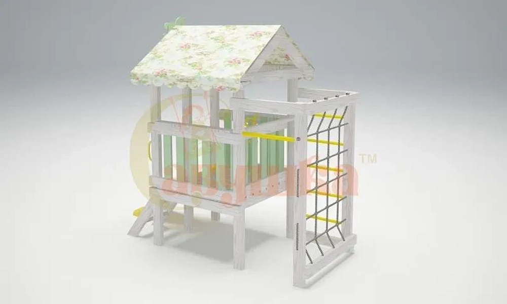 Детский деревянный игровой комплекс Бэби-13 (оливковый)