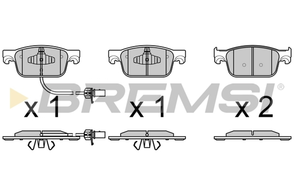 BREMSI - BP3761-BMS - Brake Pad Set, disc brake