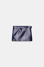 Мини-юбка из искусственной кожи с заклепками - ZARA