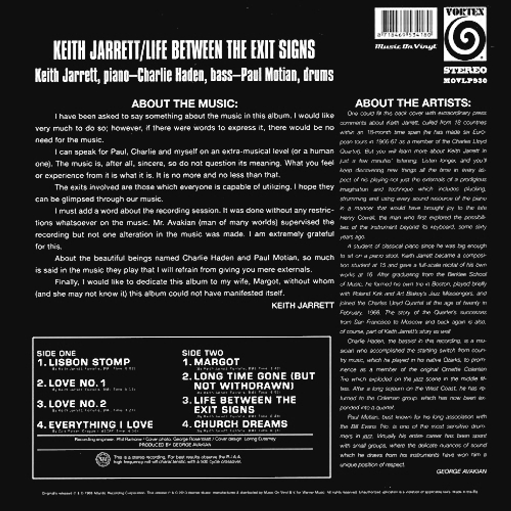 Keith Jarrett / Life Between The Exit Signs (LP)