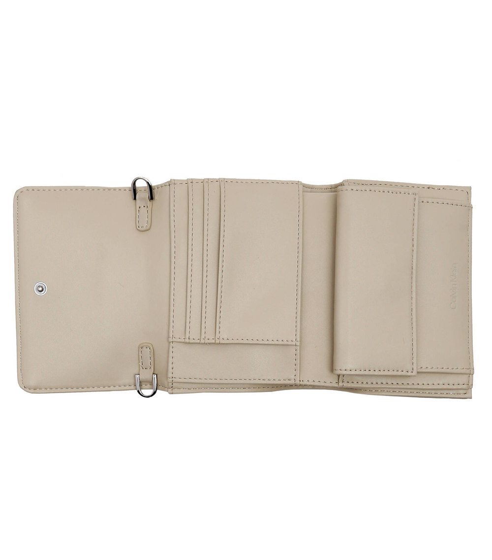 Кошелек RE-LOCK QUILT TRIFOLD MD Calvin Klein - бежевый(K60K610476)