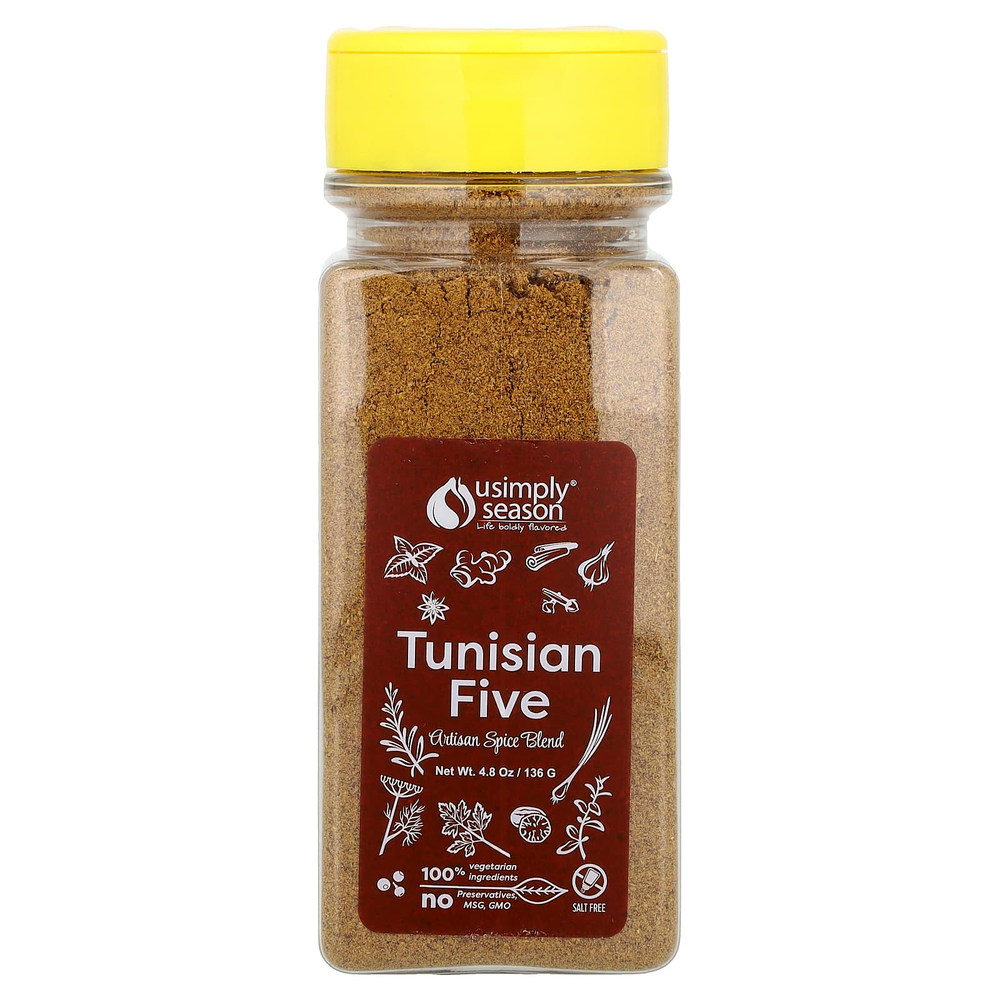 USimplySeason, Смесь специй Artisan, тунисская пятерка, 136 г (4,8 унции)
