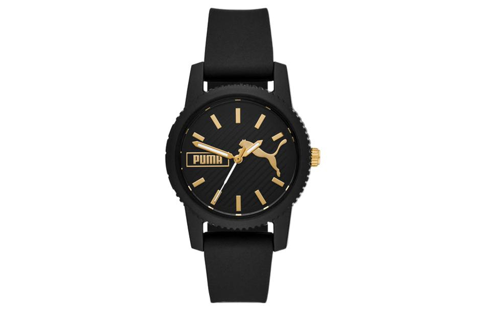 PUMA Ultrafresh Series Wrist Watch Quartz Movement Silicone Strap 34mm Black Dial Women"s Watch 50m Water Resistant