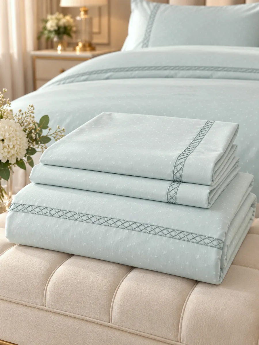 Gelin Home КПБ 6 пр. MYKONOS цвет мяты пододеяльник 200*220, простынь 240*260, наволочки 50*70 2шт, декоративные наволочки 50*70 2шт GLNN204 — фото 6