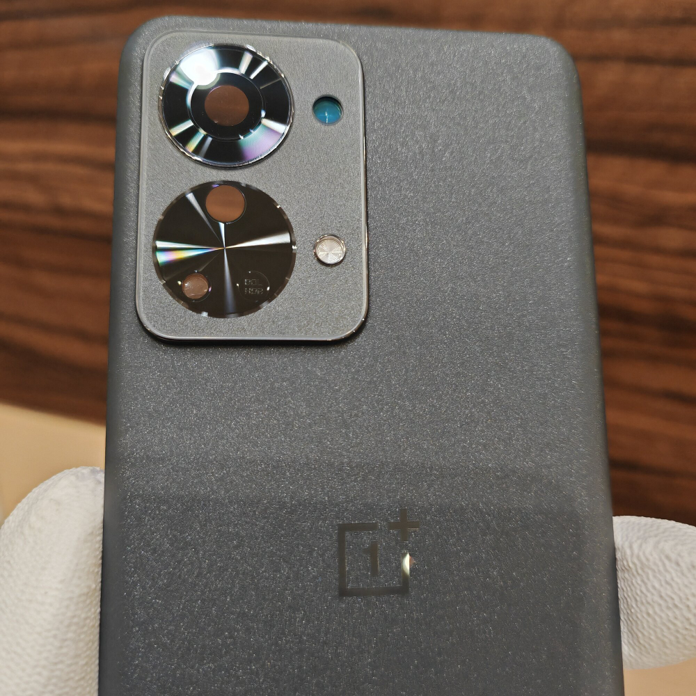 Крышка для OnePlus Nord 2T оригинальная (заднее стекло) цвет: Чёрный