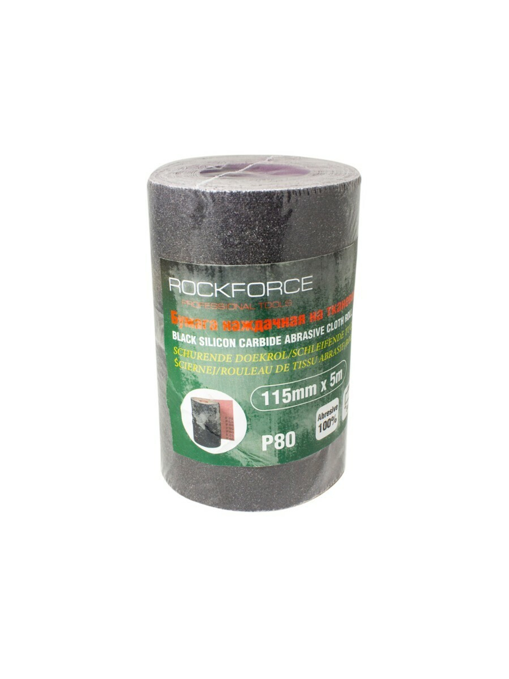 Бумага наждачная на тканевой основе 115ммх5м в рулоне (P80) RockForce##Rock FORCE RF-FB280C
