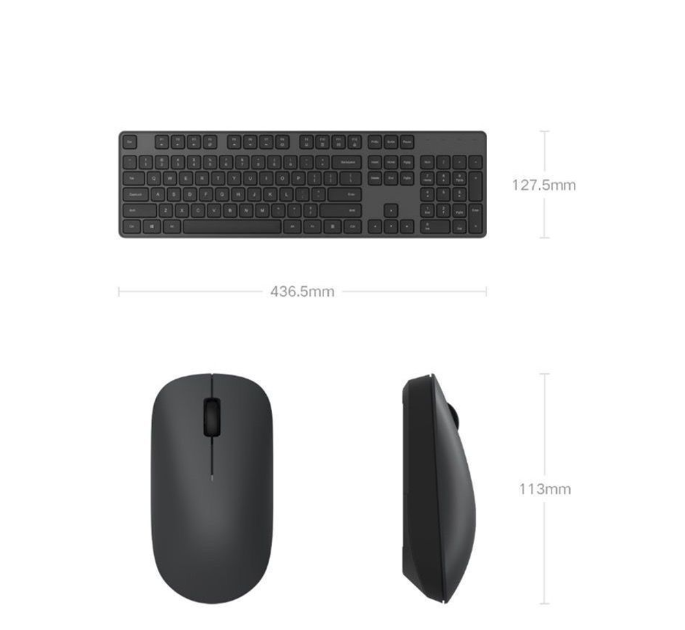 Клавиатура и мышка беспроводная Xiaomi Mijia Wireless Set 2 WXJS02YM черный