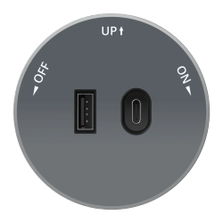 MULTITRACK Розетка 2хUSB (тип А+С) 18 Вт, 5 В/3 А ГРАФИТ