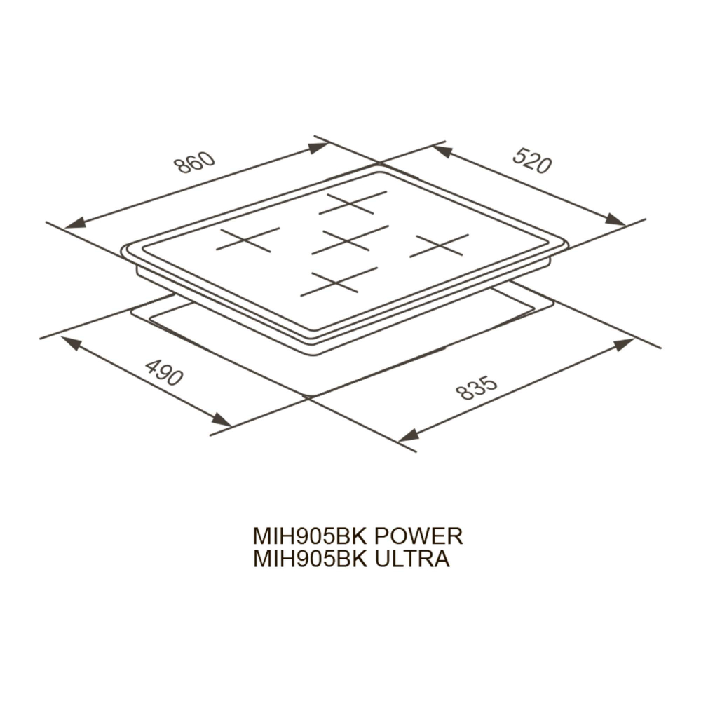 Индукционная варочная панель Meferi MIH905BK POWER фото 10