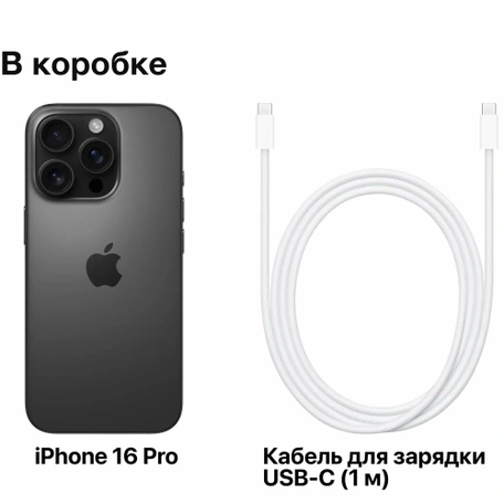 Смартфон Apple iPhone 16 Pro 256GB Black Titanium eSim Only