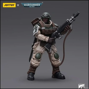 Фигурка JOYTOY Astra Militarum Cadian Command Squad Veteran with Regimental Standard