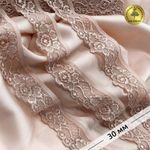 Кружево эластичное (стрейч) 30 мм / 50 метров, L839, цв.S098 капучино, Kruzhevo