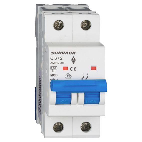 Автоматический выключатель Schrack Technik 2P C 6A 6kA Amparo AM617206--