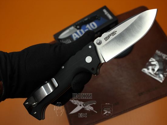 Складной нож Cold Steel 28DD AD-10 c клинком из стали CPM-S35VN, рукоять G10