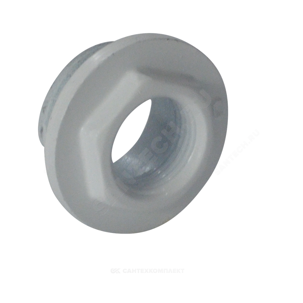 Заглушка (пробка) проходная 1"x3/4" правая резьба для алюминиевых и биметаллических радиаторов с прокладкой Ogint