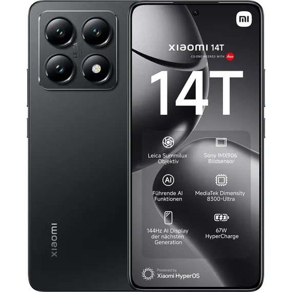 Смартфон Xiaomi 14T Pro 12 ГБ | 256 ГБ («Титановый Черный» | Titan Black) (версия Global)