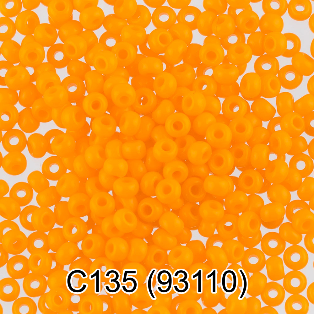 Бисер Чехия "GAMMA" круглый 3 10/0 2.3 мм C135 оранжевый ( 93110 )