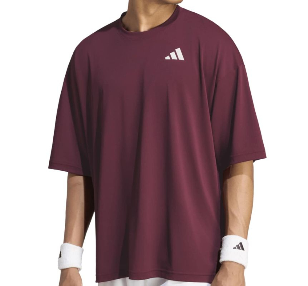 Мужская теннисная футболка Adidas Oversized — maroon