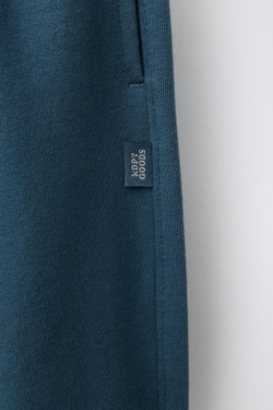 ZARA ОДНОТОННЫЕ БРЮКИ-ДЖОГГЕРЫ, СИНИЙ