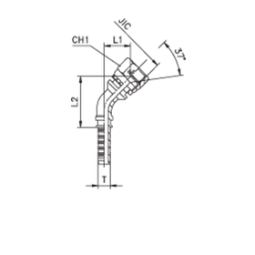 Фитинг DN 08 JIC (Г) 9/16 (45)