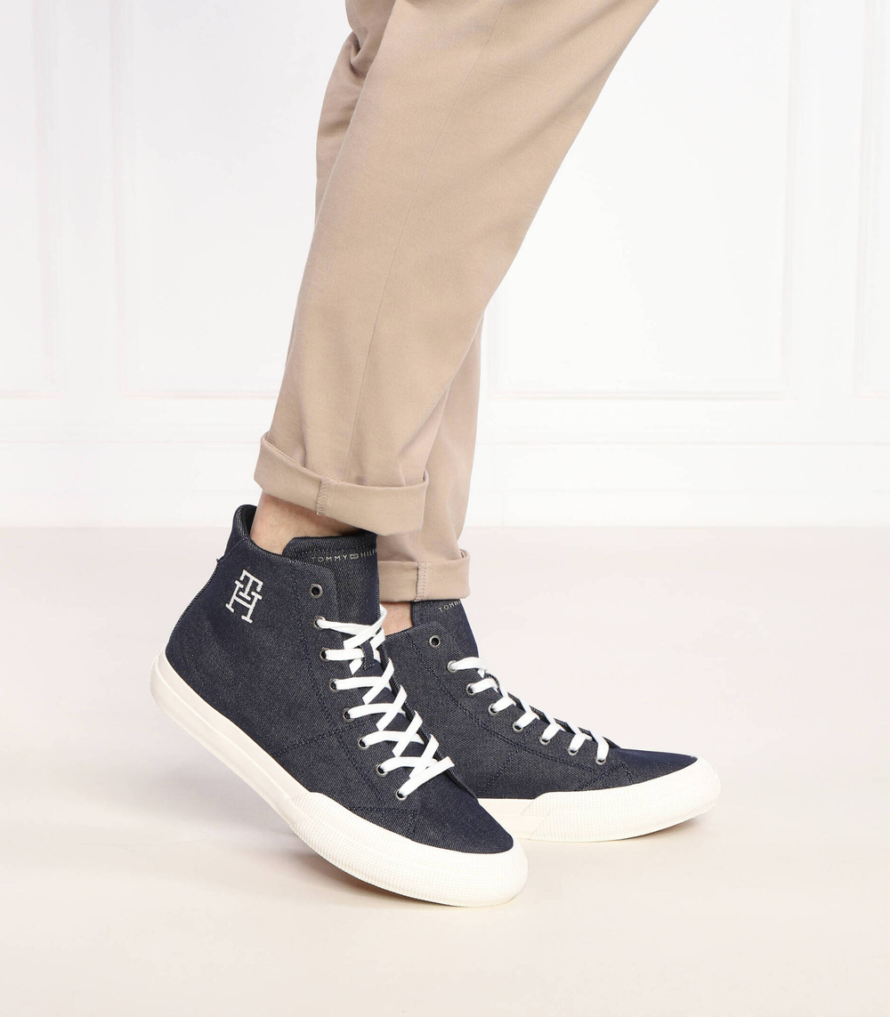 Кроссовки TH HI VULC PREMIUM DENIM Tommy Hilfiger - темно-синий(FM0FM04542)