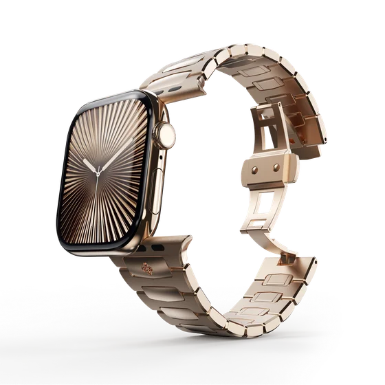 Ремешок для Apple Watch 49/46/45 - ROYAL II Золотистый/Сталь