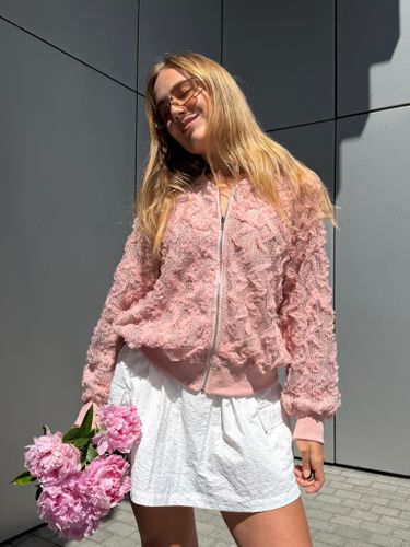Кружевной бомбер Boho розовый