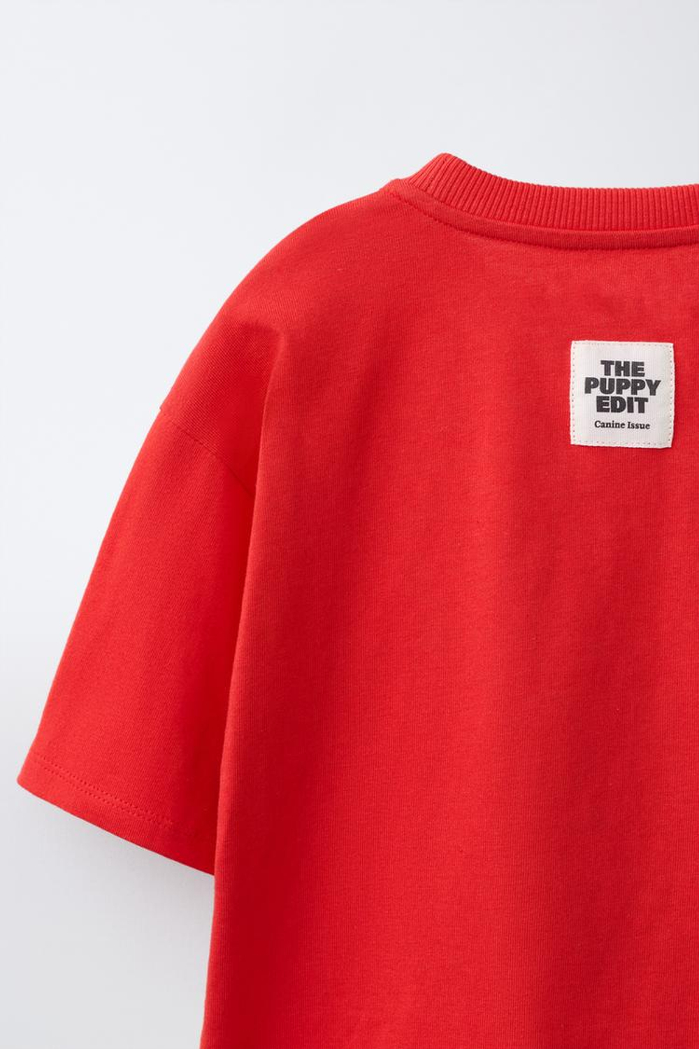 ZARA ФУТБОЛКА С ПРИНТОМ «СОБАКИ», КРАСНЫЙ