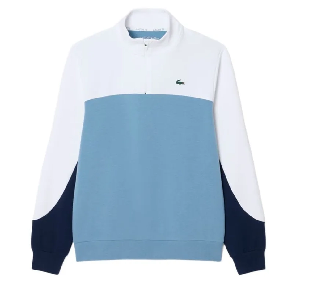 Куртка теннисная Lacoste Sport Quarter Zip Colour Block - blue/navy blue/white