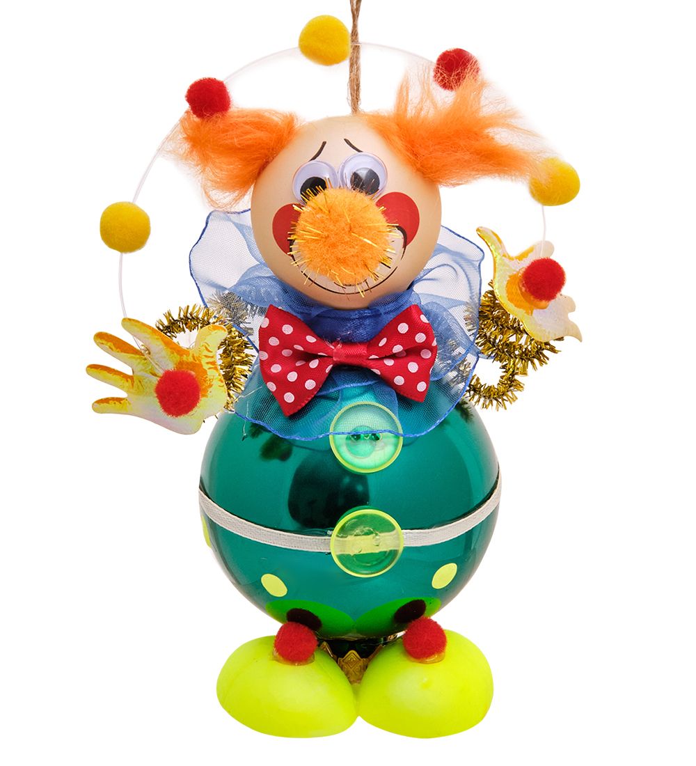НФ-215/1 Фигурка «Клоун с шариками» ёлочное украшение