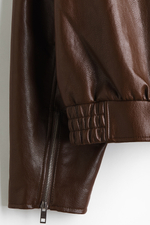 Куртка из ткани с покрытием — Тёмно-коричневый — H&M 1341972