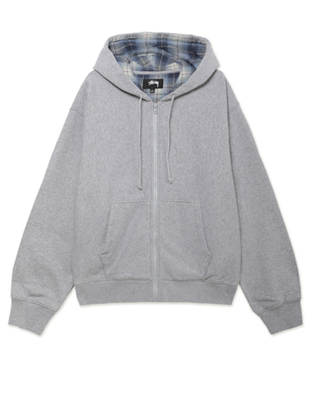 Толстовка С Капюшоном На Молнии Plaid Lined Zip Hood