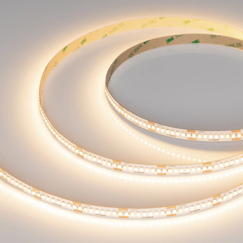 Светодиодная лента UL-A240-10mm 24V Warm3000 (19 W/m, IP20, 5m) (Arlight, 7 лет) 048128