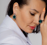 Кольцо Qudo TIVOLA UNICA big (S/P) Emerald 60 686938 размер 19