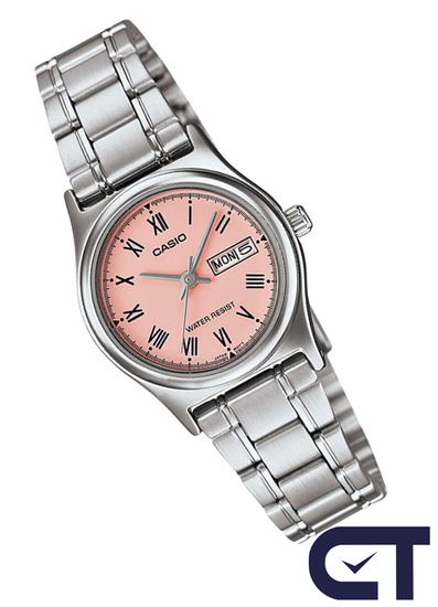 Casio LTP-V006D-4B — женские часы с датой и днём недели