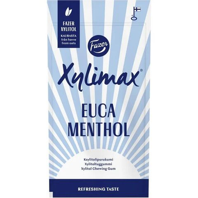 Жевательная резинка с ксилитом Fazer Xylimax Euca menthol со вкусом эвкалипта и ментола, 38 г (Из Финляндии)