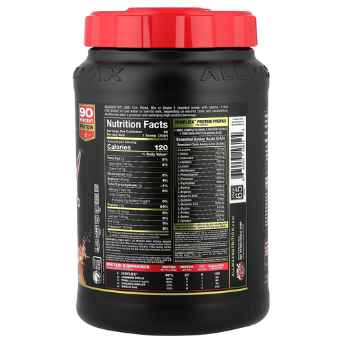 ALLMAX, ISOFLEX®, чистый изолят сывороточного протеина, карамель макиато, 2 фунта (907 г)