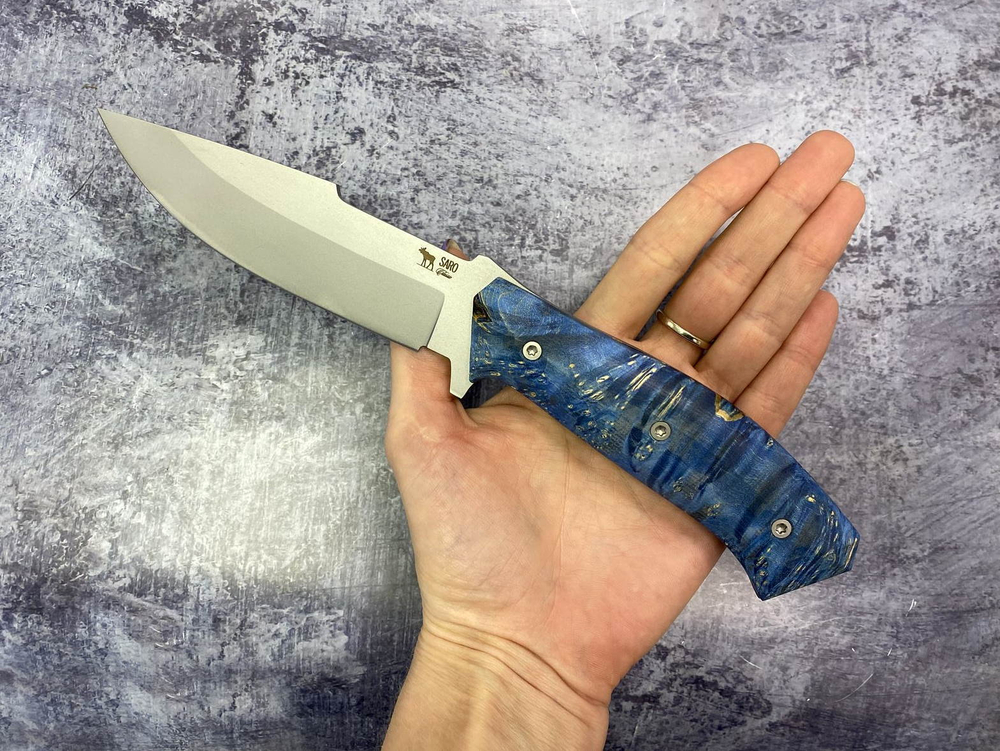 Нож Егерь, сталь Bohler K110, кап клена