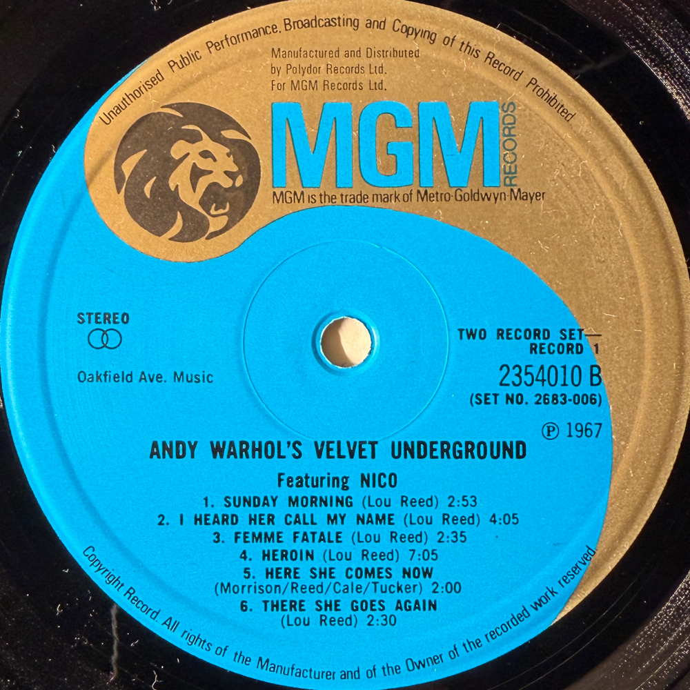 Andy Warhol's Velvet Underground Featuring Nico 2LP (Англия 1971г.)