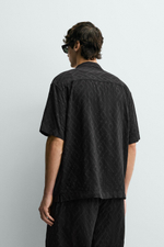 РУБАШКА JACQUARD С ГЕОМЕТРИЧЕСКИМ УЗОРОМ — ZARA
