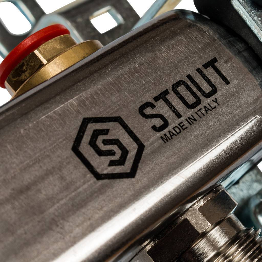 SMS 0922 000004 STOUT Коллектор из нержавеющей стали без расходомеров 4 вых.