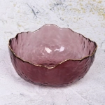Салатник стеклянный «ICE CRYSTAL» 16см сиреневый
