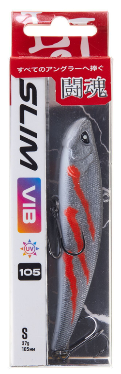 Воблер вертикальный Lucky John Slim VIB S 105, цвет 356
